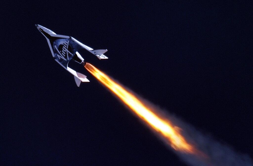 Voller Schub für SS2 Credit: Virgin Galactic First Powered Flight